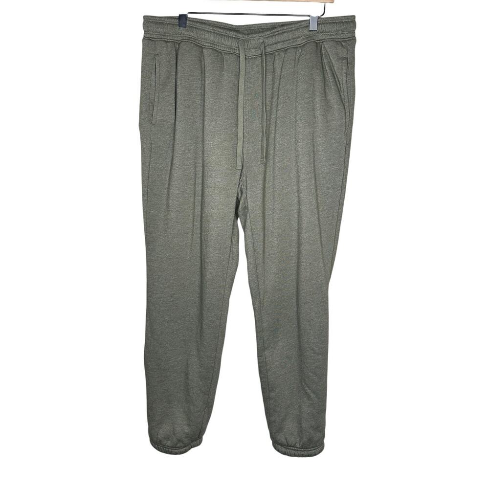 Eddie Bauer Pants Men L Green Fleece Lined Casual Cargo Winter Warm Utility Gorp